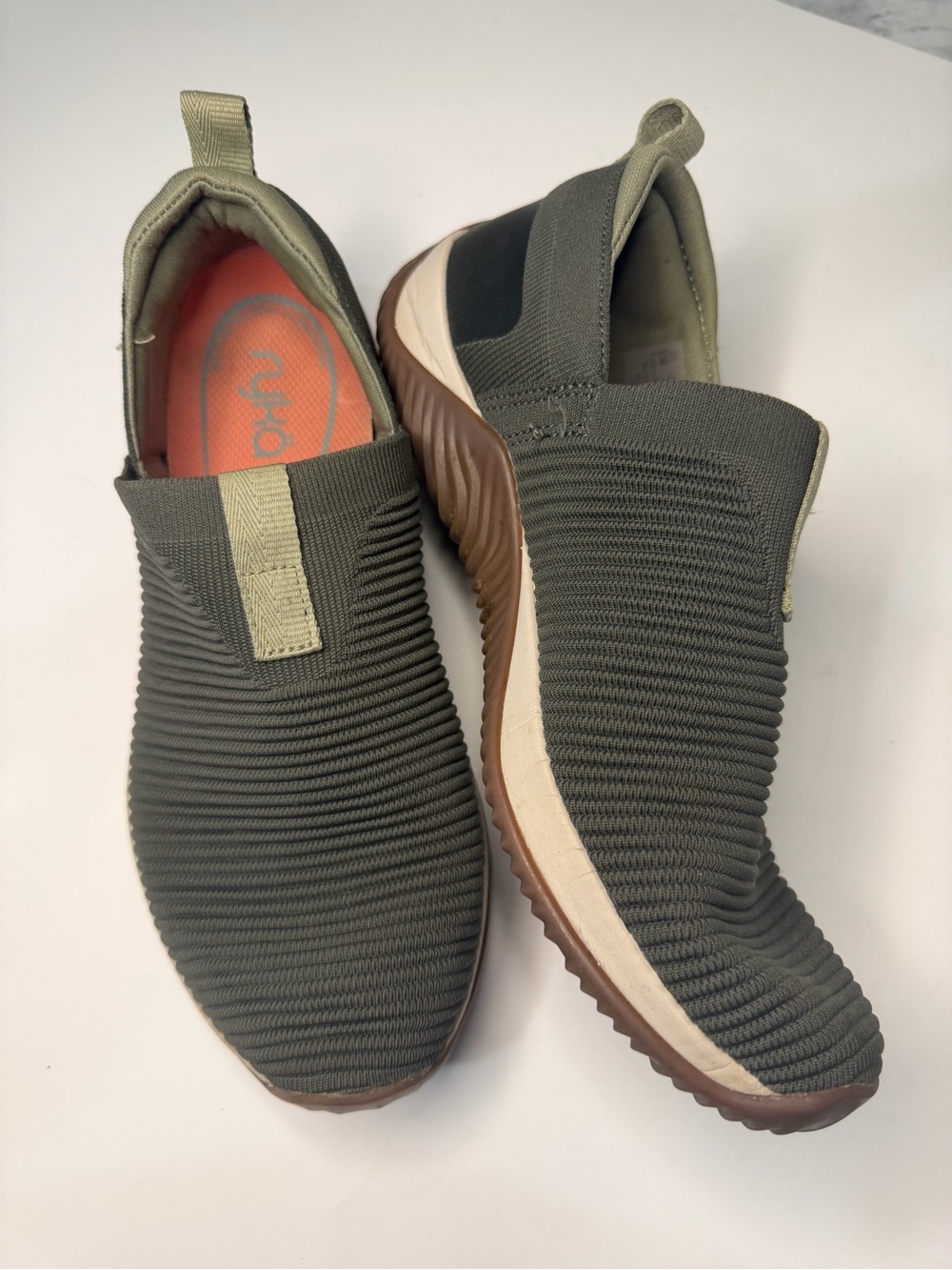 Ryka slip-On Knit woman Sneakers in Olive Green